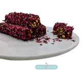 Gül Yapraklı Narlı Fıstıklı Lokum:400gr-Turkisk konfekt (Lokum) med Rosblad, Granatäpple & Pistasch