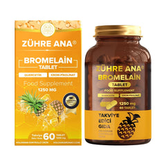 Zühre Ana Bromelain Tablet 1250 mg 60 Kapsül/ BROMELAIN TABLETT (1250 MG x 60 TABLETTER