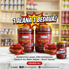 Hatay soltorkad stark paprikapuré (1 kg köp ger 1 kg gratis) - STARK PAPRIKAPURÉ