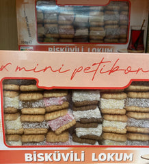 Kıstırma lokum:350gr-Mini Turkisk Konfekt med Kex Fruktarom