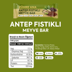 Zühre Ana meyve bar Fıstıklı:35gr-PISTAGE FRUKTBAR 35 G