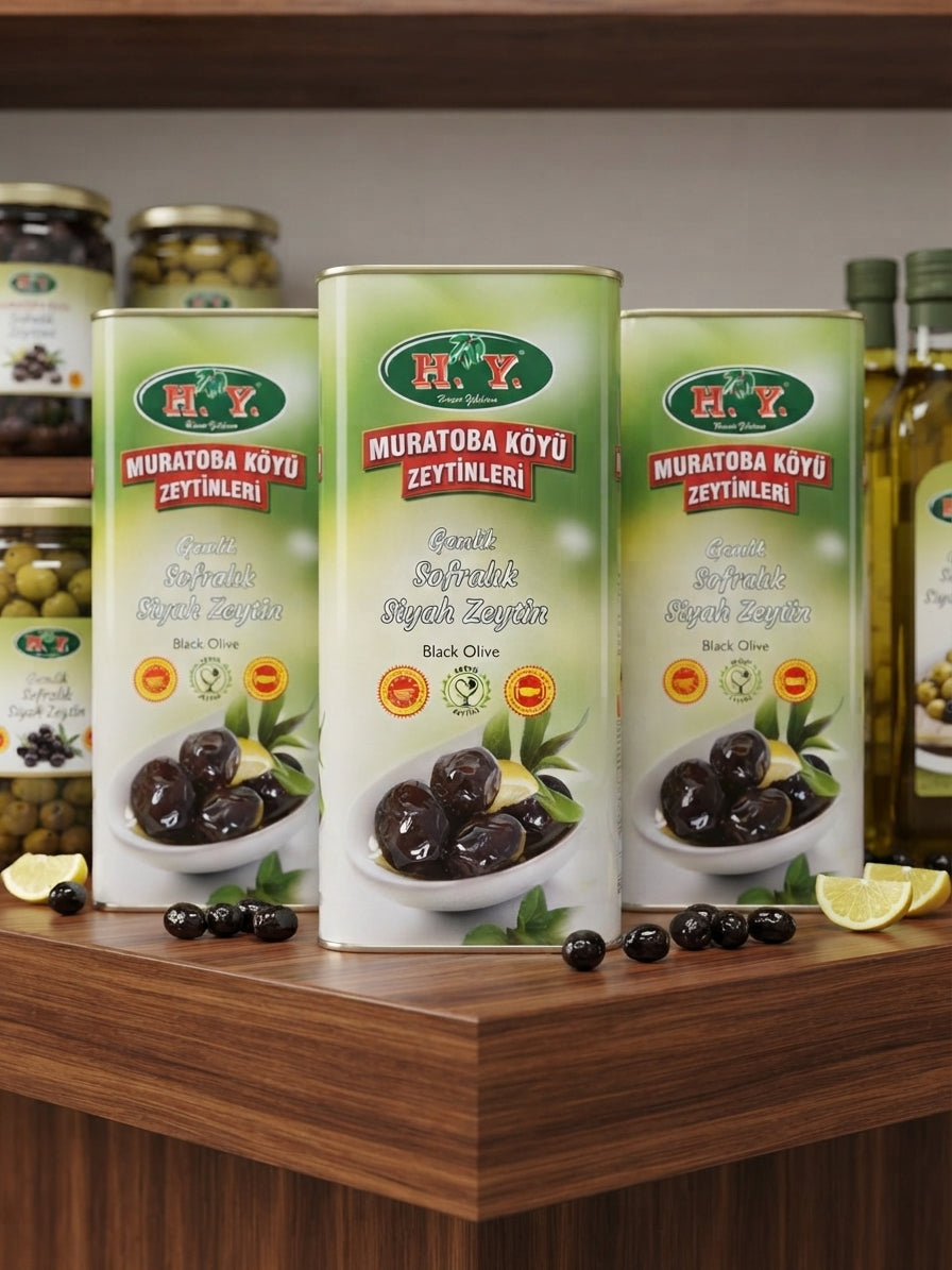 Gemlik Siyah Zeytin Teneke Kutu (900 g)