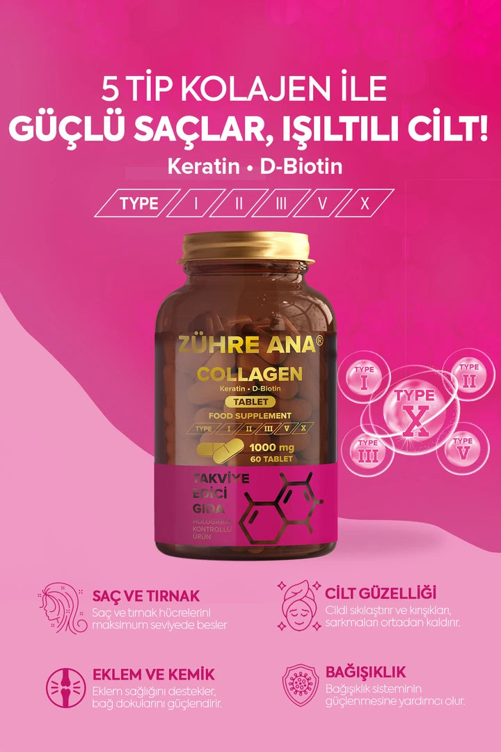 Zühre Ana Kolajen Kapsül 1000mg – 60 Kapsül