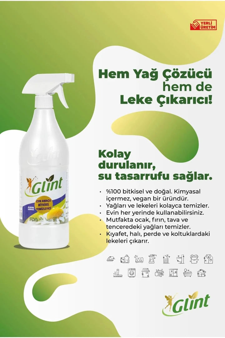 %100 Bitkisel Çok Amaçlı Temizlik Spreyi – 1L