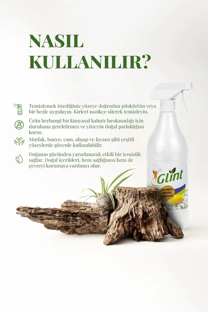 %100 Bitkisel Çok Amaçlı Temizlik Spreyi – 1L