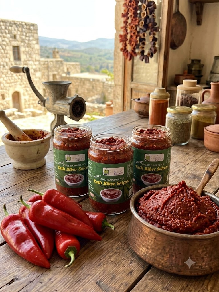 Söt Paprikapuré (Antep Tatlı Biber Salçası) - (1000 g)