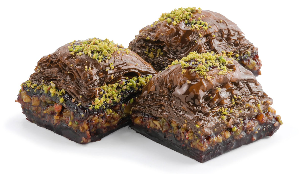 Çikolatalı Antep fıstıklı Baklava 1250gr :Baklava med Choklad Pistage