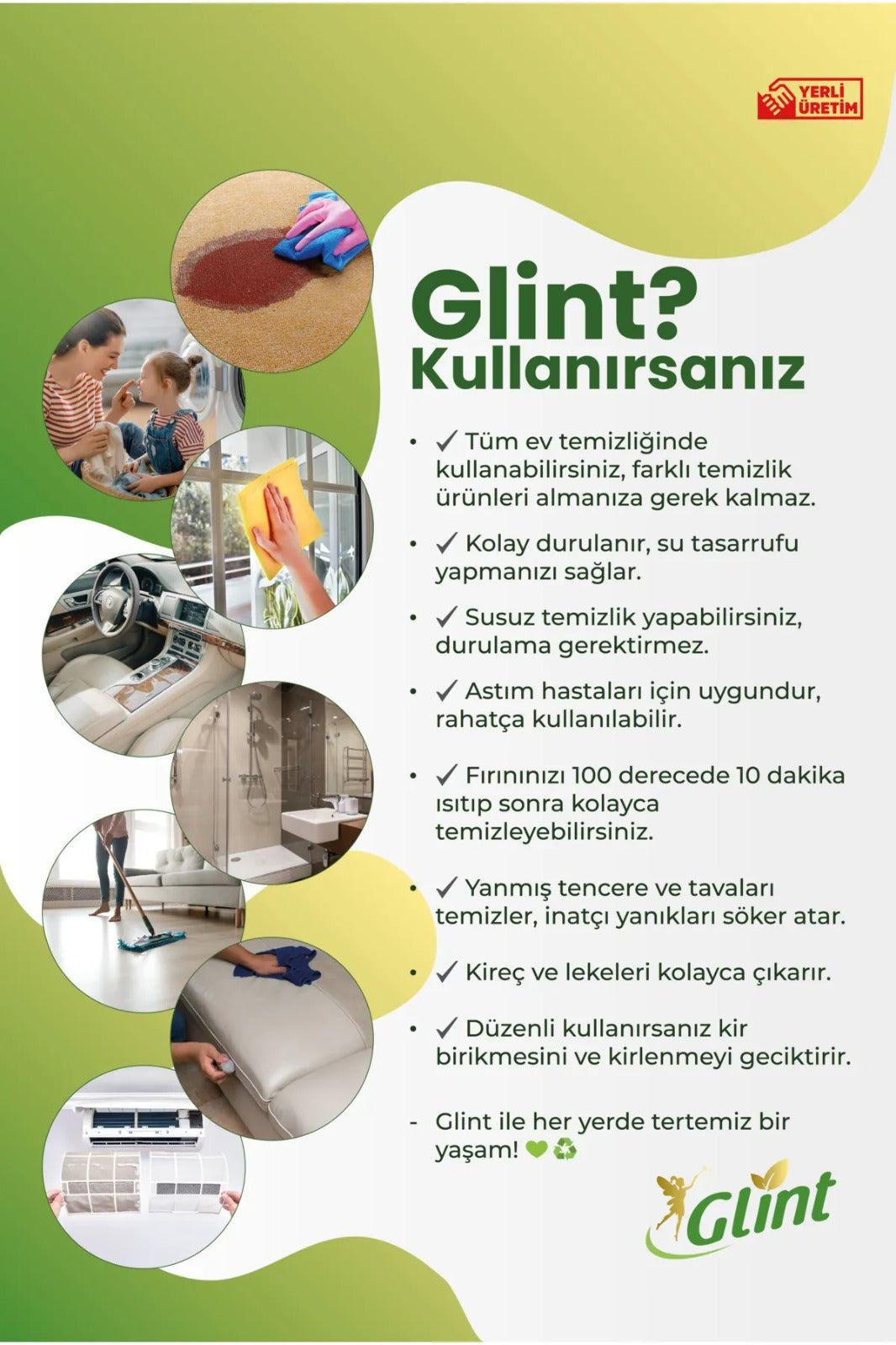 %100 Bitkisel Çok Amaçlı Temizlik Spreyi – 1L