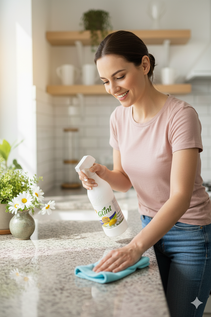 %100 Bitkisel Çok Amaçlı Temizlik Spreyi – 1L-GLINT – VÄXTBASERAD ALLRENGÖRING (1000 ML)