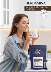 Herbamina Inulin and Bromelain Coffee 30 x 3g: HERBAMINA INULIN & BROMELAIN COFFEE 90 G