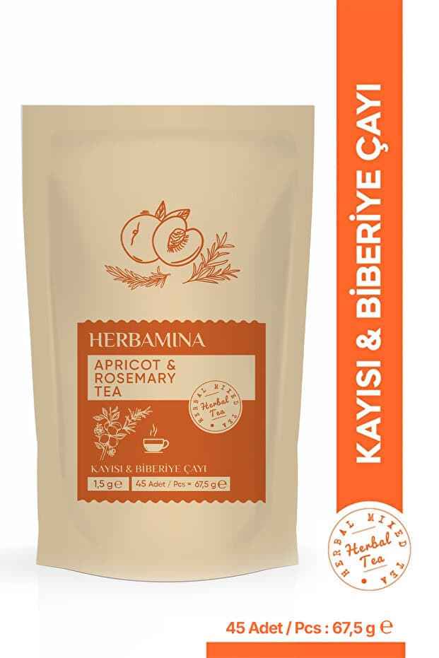 Herbamina Apricot & Rosemary Mixed Herbal Tea 45 x 1.5g