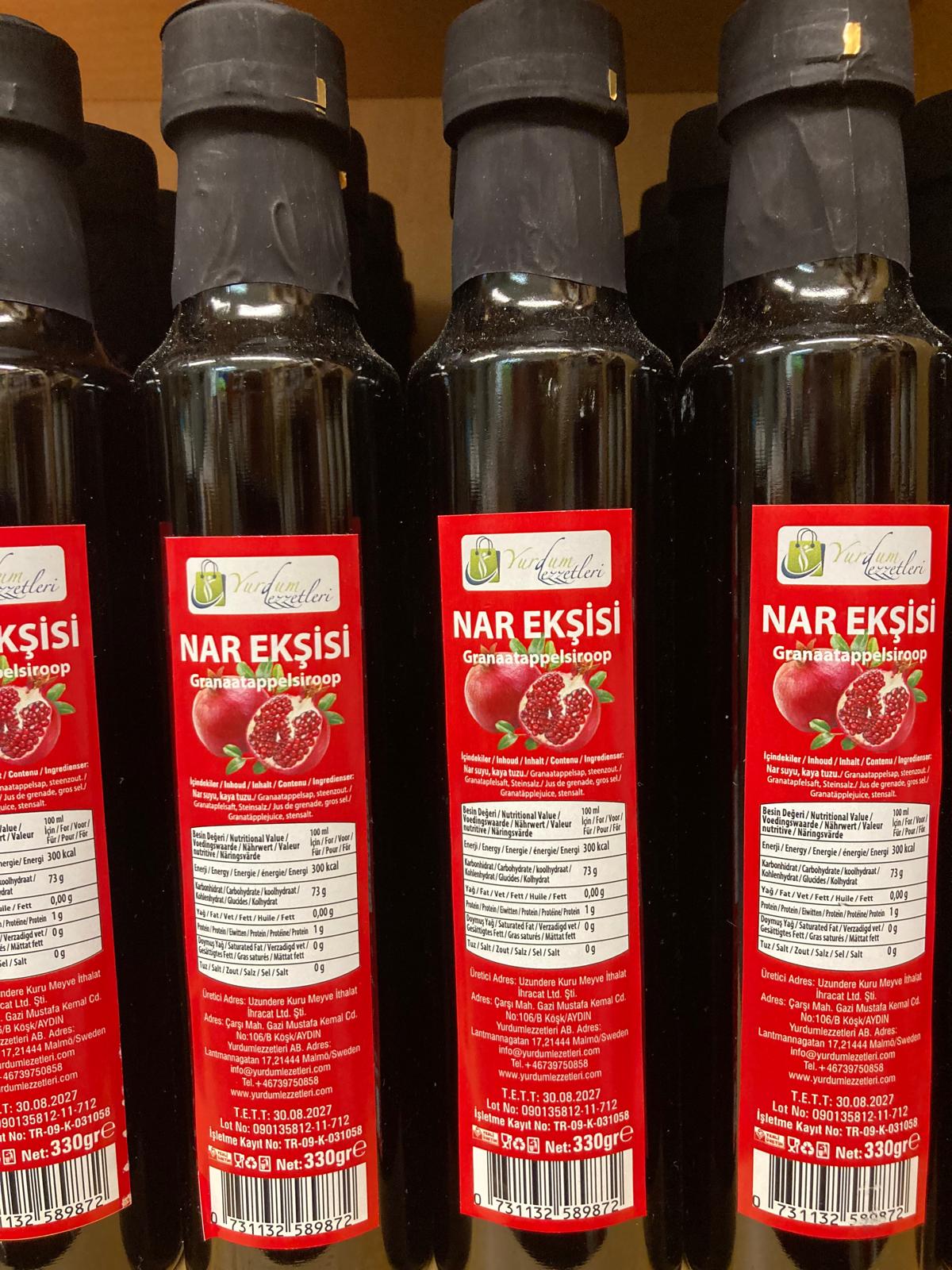 Nar Ekşisi: 330 gr granatäpple.