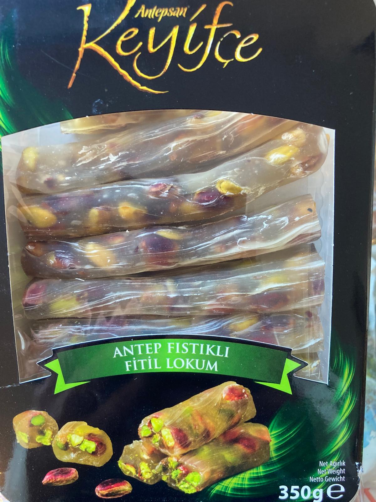 Parmak lokum (350 G) - Turkish Delight med Pistage