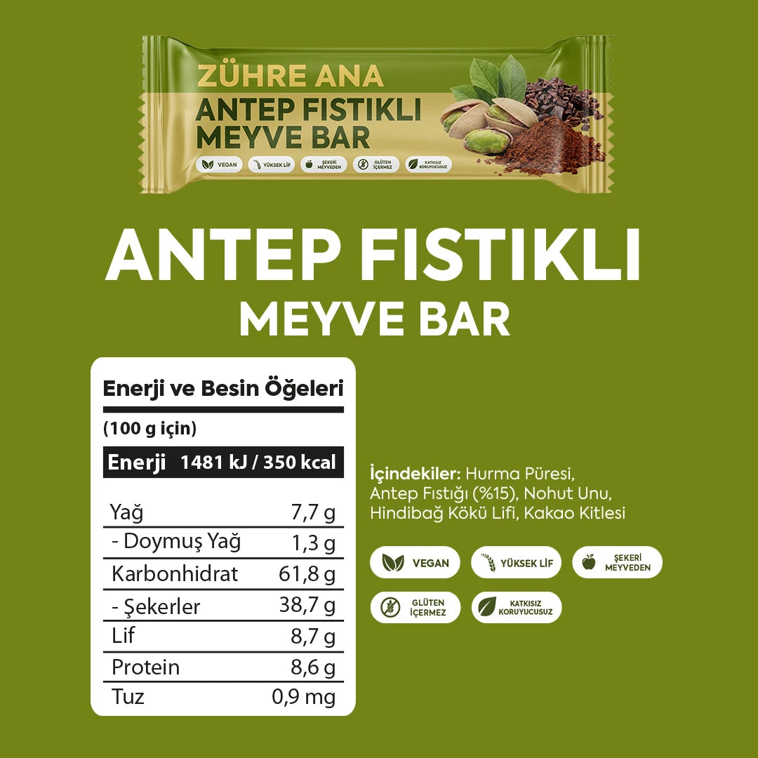 Zühre Ana meyve bar Fıstıklı:35gr-PISTAGE FRUKTBAR 35 G